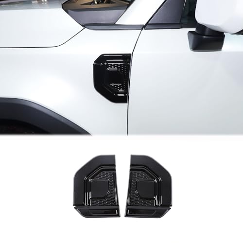 Heutamo Car Fender Side Vents Trim Cover Compatible with Toyota Land Cruiser Prado LC250 J250 2024+ Accessories, ABS Side Fender Air Vent Sticker Decorative Trim Accessories (Black) - Image 1