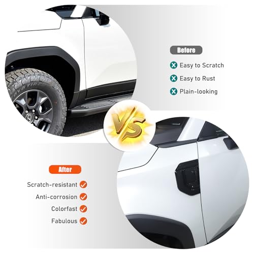 Heutamo Car Fender Side Vents Trim Cover Compatible with Toyota Land Cruiser Prado LC250 J250 2024+ Accessories, ABS Side Fender Air Vent Sticker Decorative Trim Accessories (Black) - Image 2