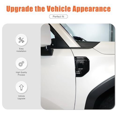 Heutamo Car Fender Side Vents Trim Cover Compatible with Toyota Land Cruiser Prado LC250 J250 2024+ Accessories, ABS Side Fender Air Vent Sticker Decorative Trim Accessories (Black) - Image 4