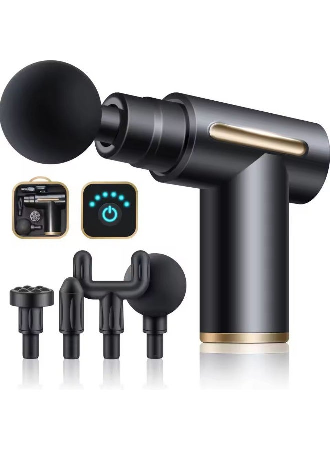 مسدس تدليك صغير لقرع الأنسجة العميقة، مسدس تدليك العضلات مع 6 سرعات جهاز تدليك، جهاز تدليك كهربائي محمول فائق الهدوء لتخفيف آلام الرقبة والظهر - Image 1