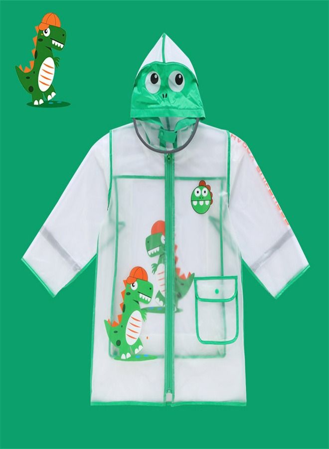 Loquat Children's Raincoat Full Picture Printed Thin Hooded Poncho  - Image 2