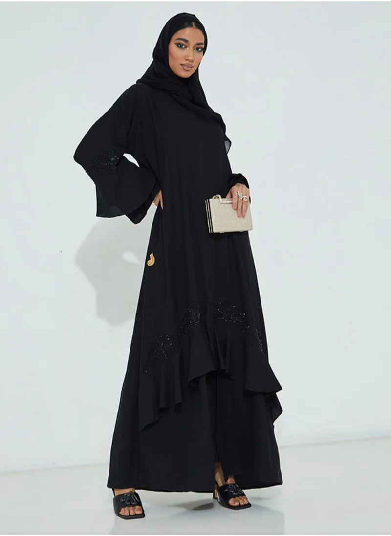 Rosette Abaya Black Abaya