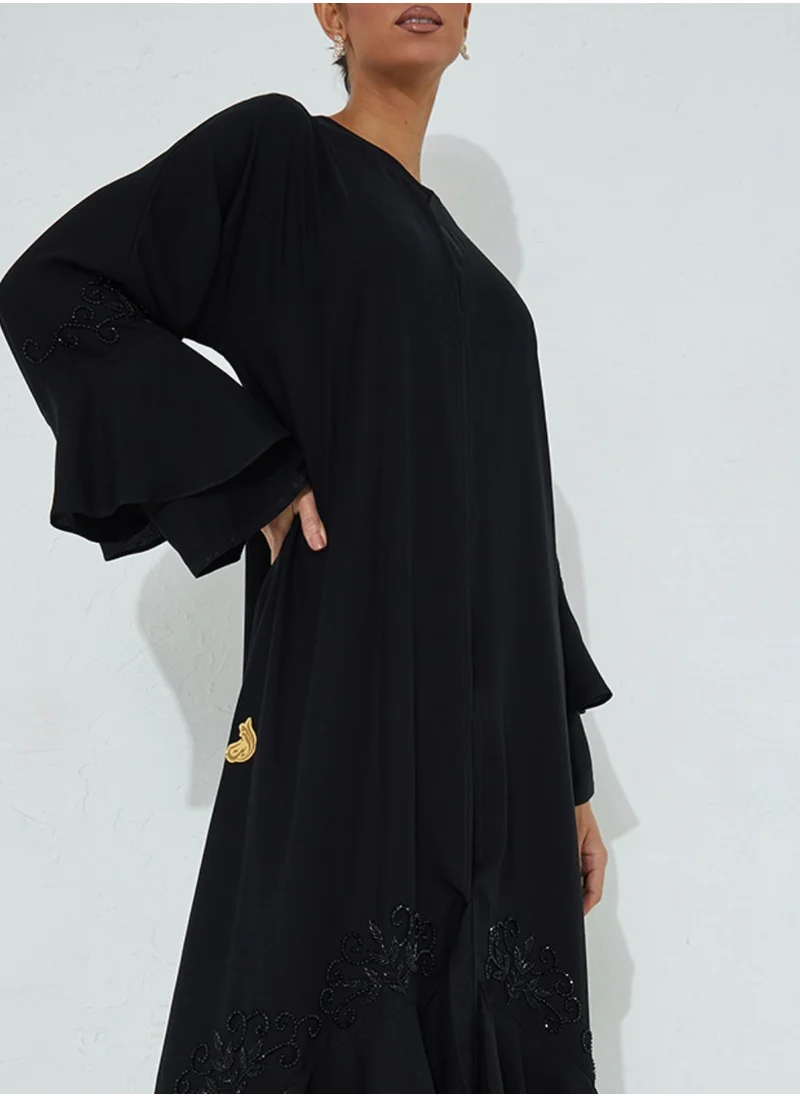 Rosette Abaya Black Abaya