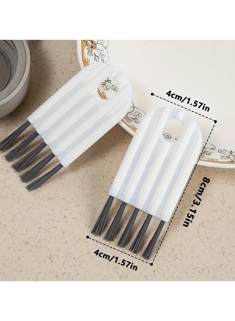 2pcs Multi-Function Mini Cleaning Brush :  Keyboard Cleaning Brushes 、Cup Glass Cover Bottle Cleaning Brush 、Multifunctional Computer Cleaning Tool Edge and Crevice Cleaning Brush  - Image 3