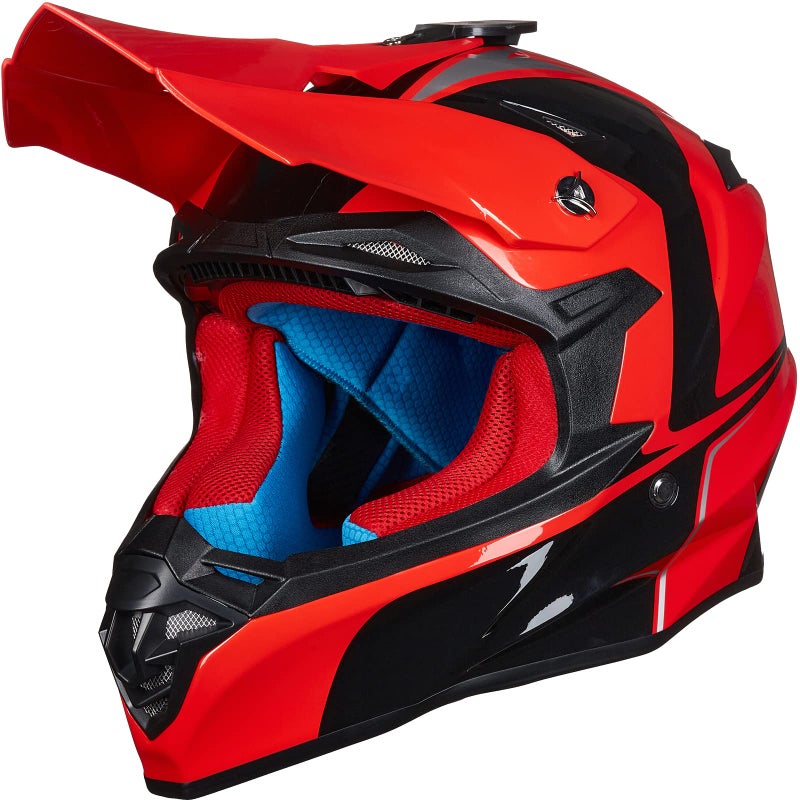 ILM Adult Dirt Bike Helmets ATV Motocross Dirtbike Helmet with Super Soft Liner Camera Mount for Men Women Motorcycle Dual Sport DOT Model-216 (Red Black, M) - Image 2