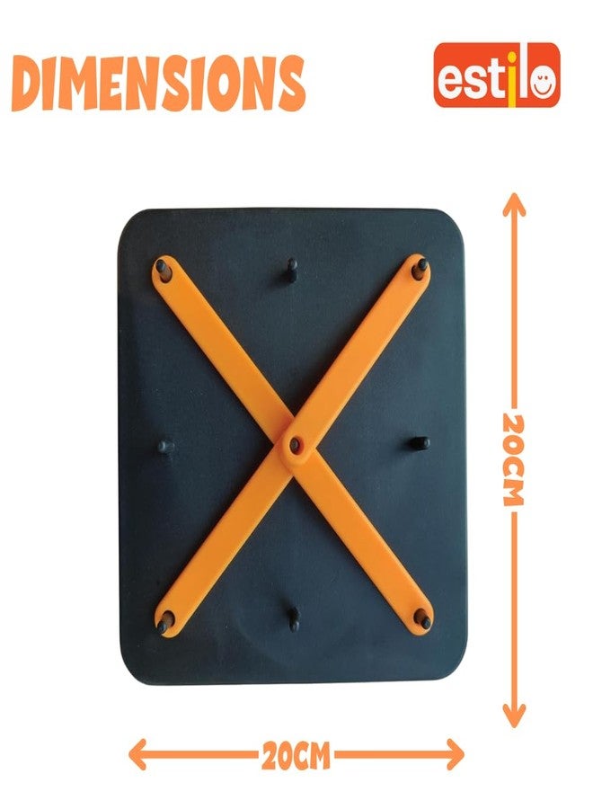 Estilo Alpha-Numeric-Shapes Construction Puzzle | Platice Blocks Montessori Activity Educational Toy | Learning Toy for Kids 3+ Year|Baby & Toddler Development Toy - Image 2