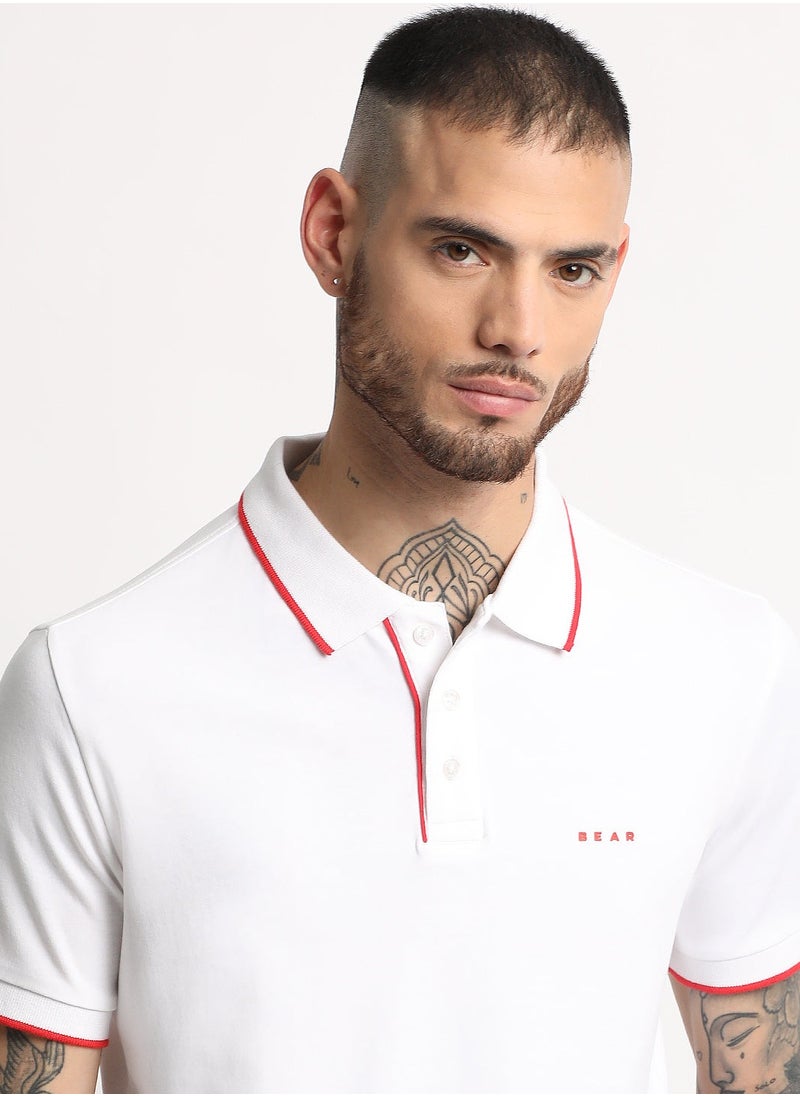 THE BEAR HOUSE Men’s Polo T-Shirt – Soft, Breathable Cotton, Classic Fit for All-Day Comfort, Stylish Casual Shirt for Summer, Everyday Wear & Outdoor Activities  - Image 4