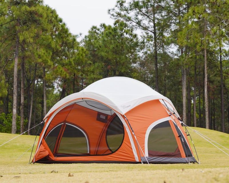 Vidalido 3-4 Person Camping Tent with 2 Large Mesh Door 4 Mesh Window Family Tents, Double Layer Waterproof Portable Easy Setup Camp Tent, Canvas Dome Tents for Camping Outdoor Hiking and Backpacking - Image 2