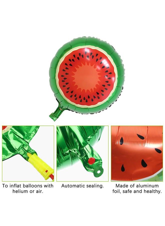 LZYMSZ 10PCS Fruit Mylar Balloons, Helium Foil Hawaii Party Balloons, 10 Styles Colorful Balloons Pineapple Watermelon Strawberry Lemon Orange for Beach Party Wedding Birthday Baby Shower Decoration - Image 2