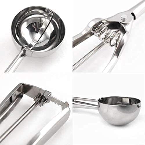Rokzo Stainless Steel Ice Cream Scoop with Trigger Release, Large Size, Multipurpose Kitchen Tool, Silver (1) - Image 5