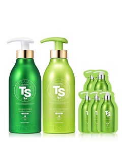 TS Gold Plus TS Shampoo for Hair Growth & Thickness Luxury Gold Biotin Ingredients | For Damaged, Dry, Thin Hair | Silicone Free - SET  - Image 1