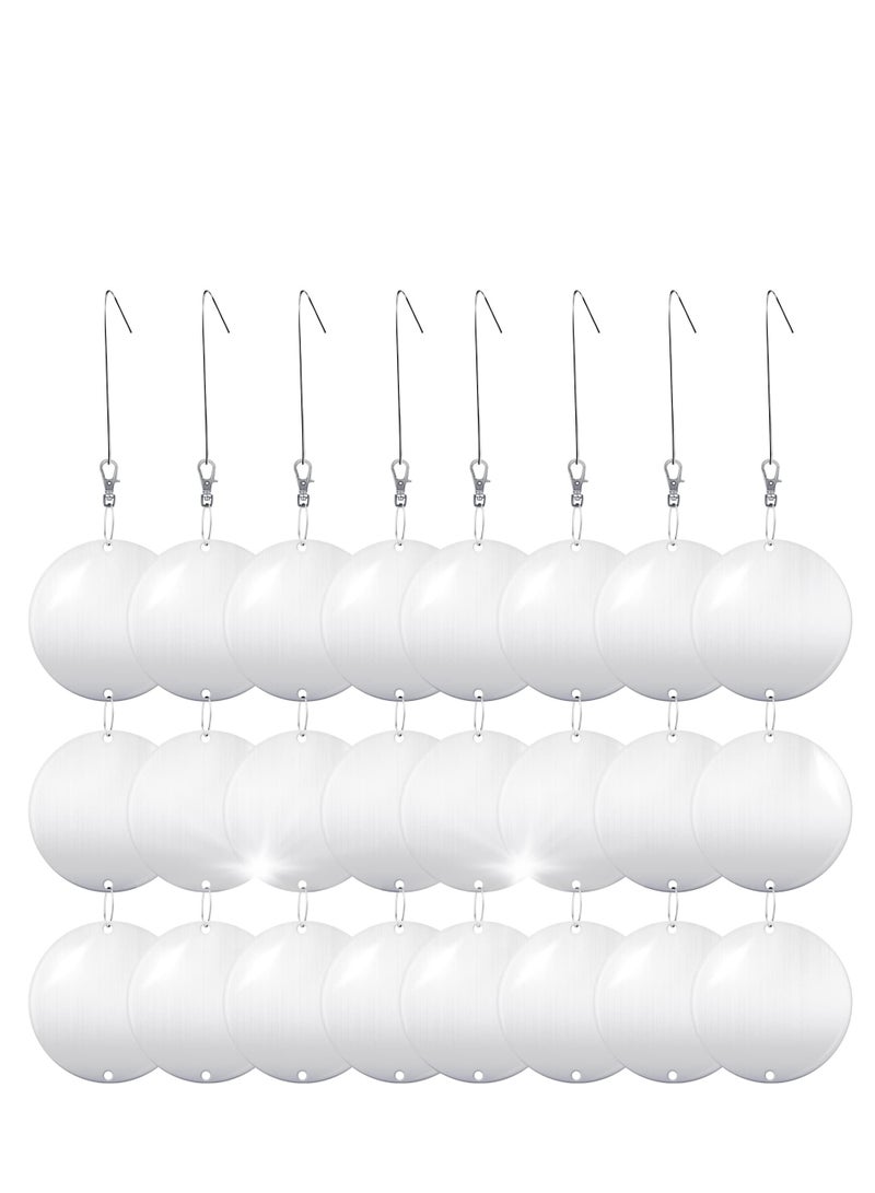 SYOSI 8PCS Reflective Bird Repellent Scare Discs, Large Bird Deterrent Control Device Bird Repellent  with Large Reflective Discs for Deterring Small Bird, Crows and Wood - Image 1