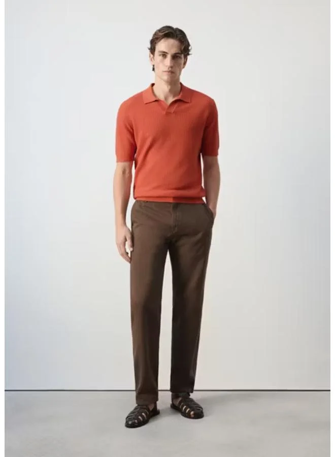 Mango Man 89-GERANIO 100% Cotton Knitted Polo Shirt for Men | Best Price UAE