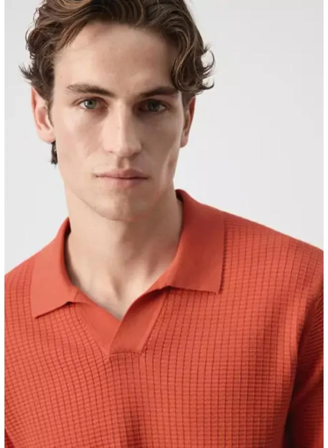 Mango Man 89-GERANIO 100% Cotton Knitted Polo Shirt for Men | Best Price UAE