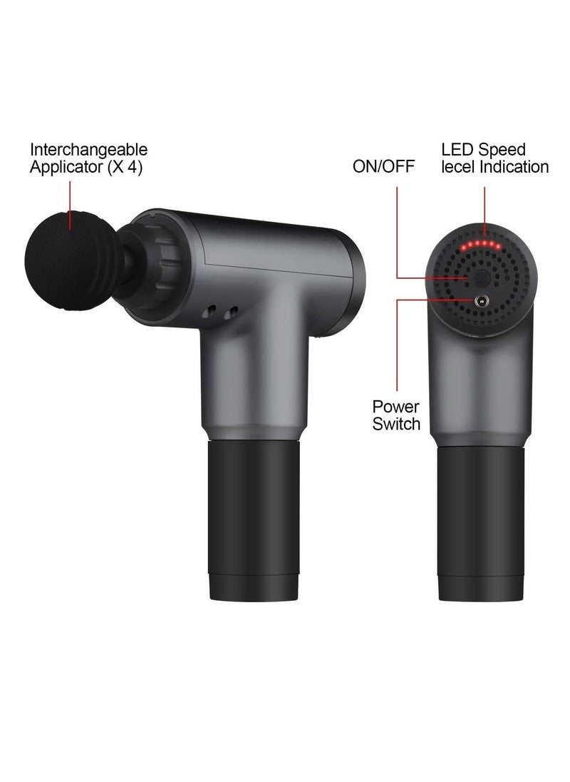 ELTRAZONE Massage Gun Professional Deep Tissue Massager for Muscle Tension Relief | Powerful Percussion Therapy Device with 4 Interchangeable Heads | Quiet Motor Design for Home, Gym, and Office Use | Portable and Rechargeable for On-the-Go Recovery - Image 4