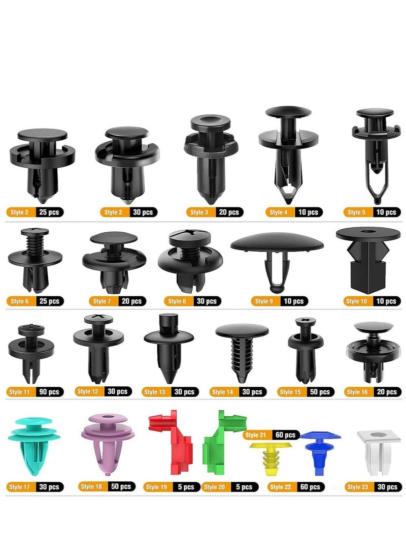 Generic 726 PCS Car Push Retainer Clips,Car Bumper Snap Retainer Clip,Retaining Pin,Bumper for Doors,Trim Panel Removal Tool,Fit for Honda Toyota GM Ford Chevy  - Image 3