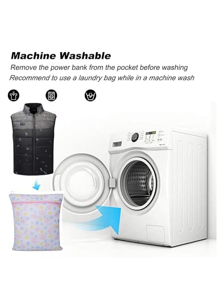 عام للجنسين سترة كهربائية حرارية ، سترة سترة قابلة للشحن سترة حرارية (بطاريات غير مدرجة) ، رمادي / أسود - Image 5