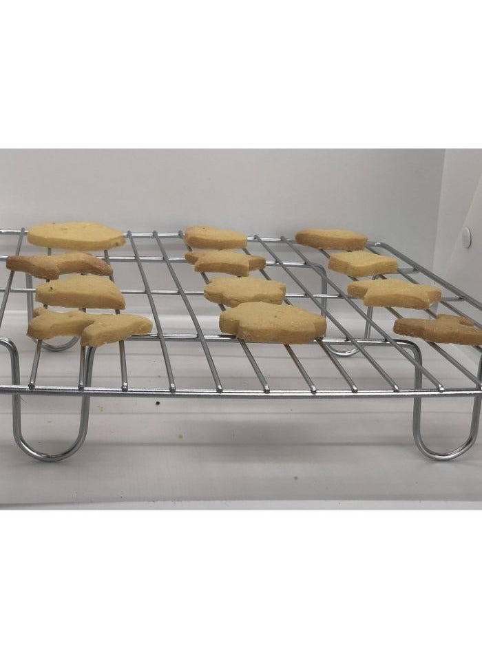 رف تبريد مصفاة الزيت المستطيل - مقاسات 38 × 30 سم - تصميم فضي أنيق - Image 1