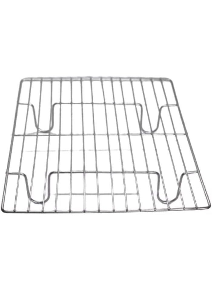 رف تبريد مصفاة الزيت المستطيل - مقاسات 38 × 30 سم - تصميم فضي أنيق - Image 2