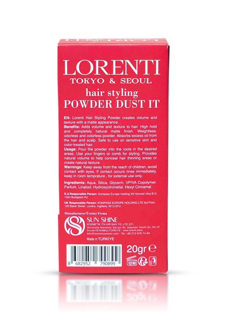 لورنتي مسحوق شمع لورينتي لتصفيف الشعر L2 بحجم مكثف | مطفأ اللمعة ومكثف ومثبت متوسط ​​20 جرام - Image 2