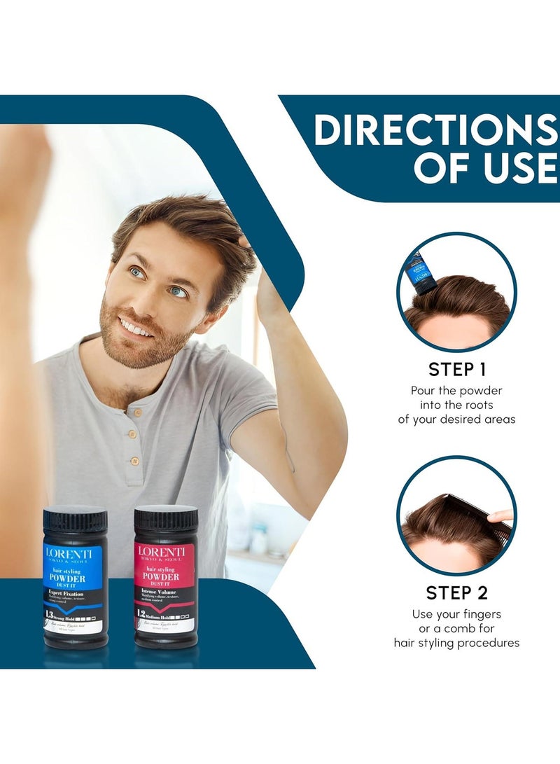 لورنتي مسحوق شمع لورينتي لتصفيف الشعر L2 بحجم مكثف | مطفأ اللمعة ومكثف ومثبت متوسط ​​20 جرام - Image 3