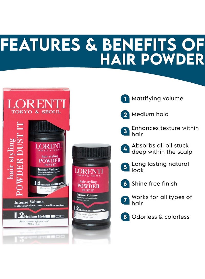 لورنتي مسحوق شمع لورينتي لتصفيف الشعر L2 بحجم مكثف | مطفأ اللمعة ومكثف ومثبت متوسط ​​20 جرام - Image 5