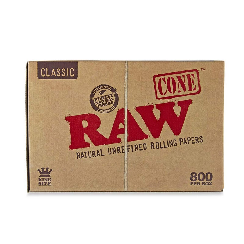 RAW Prerolled Cones 800 Count King Size Natural Classic Unrefined Rolling Papers - Image 3