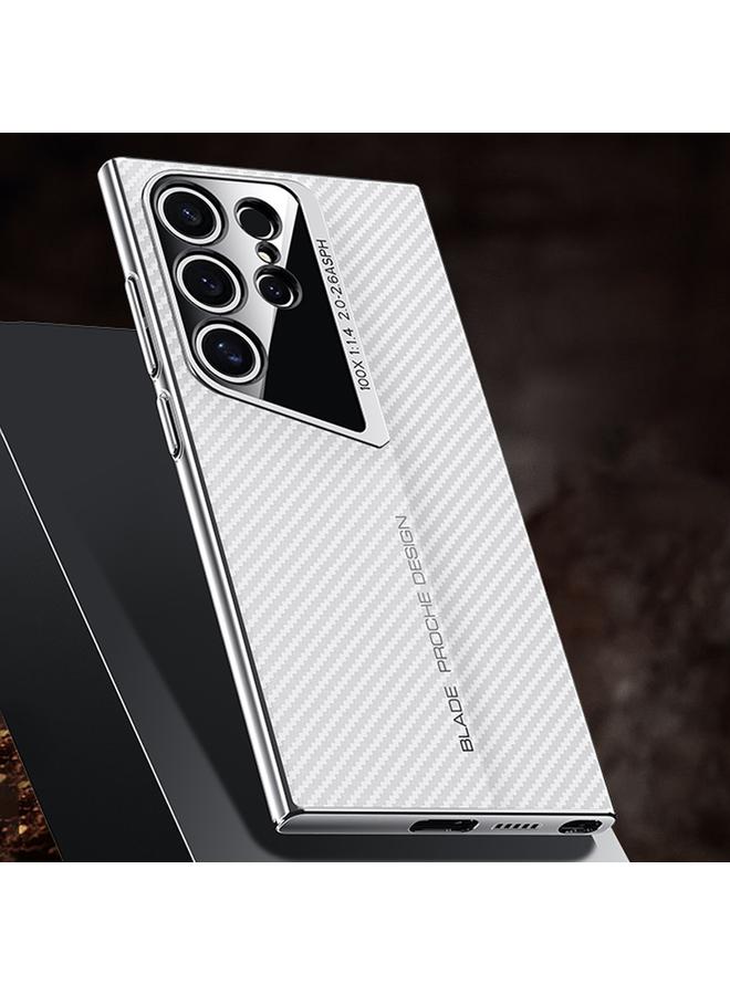 اس-توب جراب لهاتف Samsung Galaxy S24 Ultra 5G مصنوع من ألياف الكربون وملمس الكمبيوتر الشخصي - Image 1