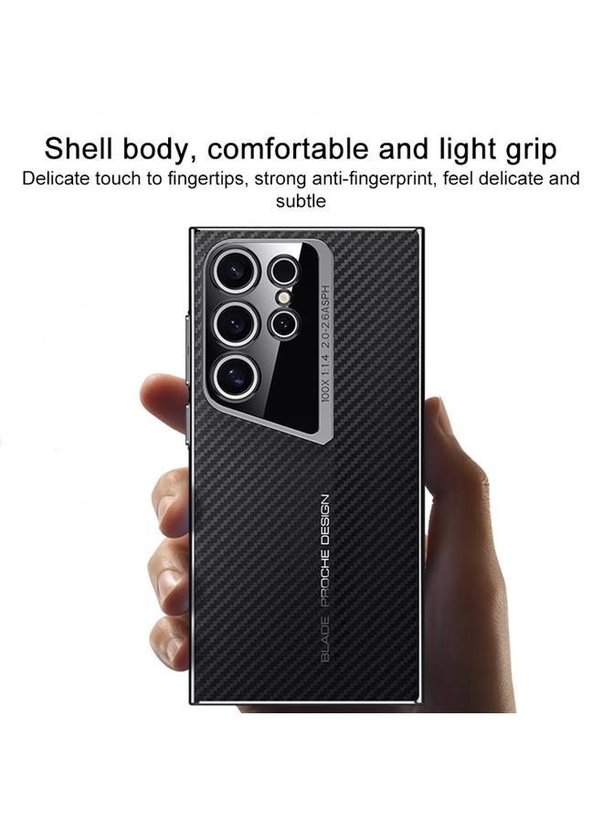 اس-توب جراب لهاتف Samsung Galaxy S24 Ultra 5G مصنوع من ألياف الكربون وملمس الكمبيوتر الشخصي - Image 3