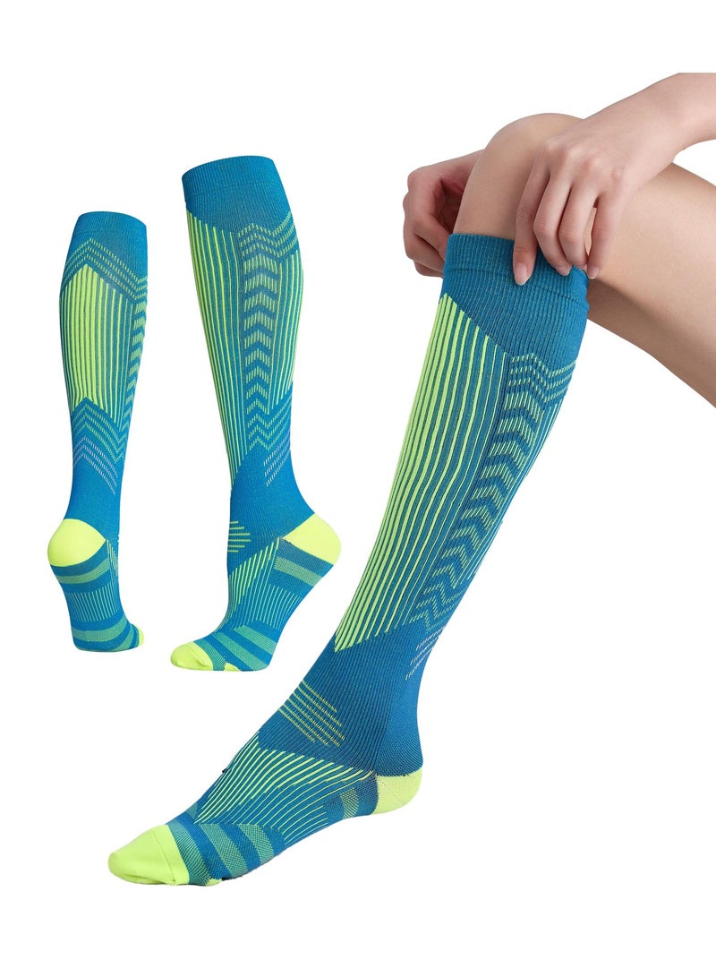 Sweet seven Women's Reflective Knee High Compression Socks - 20-30 mmHg Medical Grade for Improved Circulation - Image 1