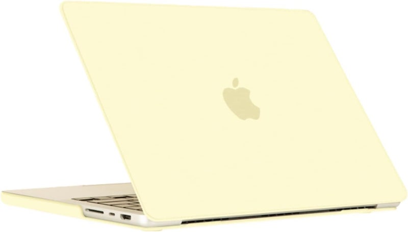 سيفن لاين متوافق مع حافظة Macbook Pro 14 بوصة 2024 2023 2022 2021 غطاء بلاستيكي صلب لـ Mac Pro 14 بوصة جديد M4 M3 M2 M1 موديل A2918 A2992 A3112 A3401 A2779 A2442 وغطاء لوحة مفاتيح، أصفر ناعم - Image 5