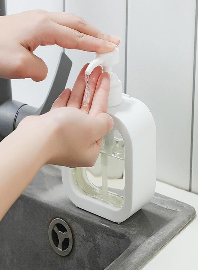 NOMAZO Plastic Refillable Soap Dispenser Bottle 350ml Pump Bottle for Kitchen, Bathroom for Hand Soap, Dish Soap, Shampoo & More (1Pc) - Image 3