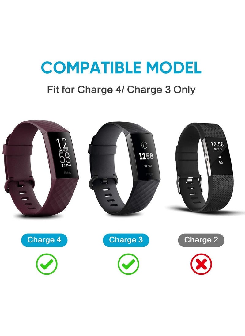Excefore - Charger Compatible With Fitbit Charge 4 / Charge 3, Replacement USB Charging Cable Cord, Clip Dock Accessories Adapter for Charge 4/Charge 3 Fitness and Activity Tracker(1 Piece) - Image 1