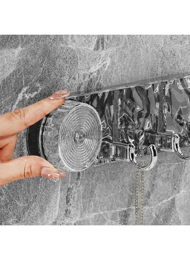 علاقة شماعه ملابس حائط متعددة الخطافات بدون مسامير – حامل مناشف وملابس بتقنية الشفط القوي أو اللاصق، منظم تعليق للحمام والمطبخ، شماعة حائط مقاومة للماء والرطوبة، تعليق بدون حفر للأسطح الزجاجية والسيراميك، منظم عملي لتوفير المساحة وتعليق الشنط والمفاتيح والمناشف بسهولة - Image 2