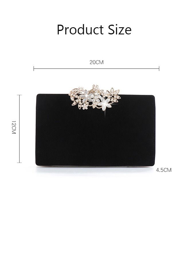 DUNISO Women Shiny Glitter Evening Bag Party Clutches Envelope Handbag Chain Purse for Wedding Elegant Formal Cocktail Party - Image 4