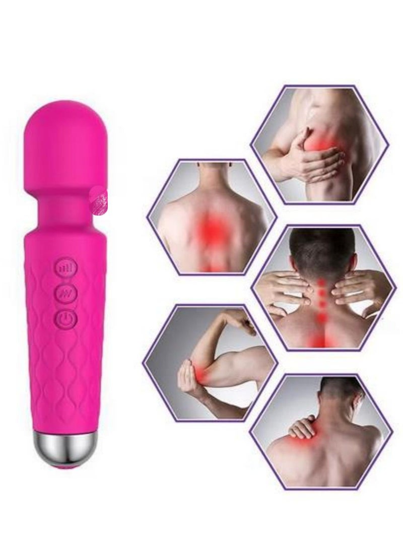 General Mini Massage Gun 15CM Tissues Muscle Massager Gun, Body Massager For Back Neck Pain Relief,Red/Pink 