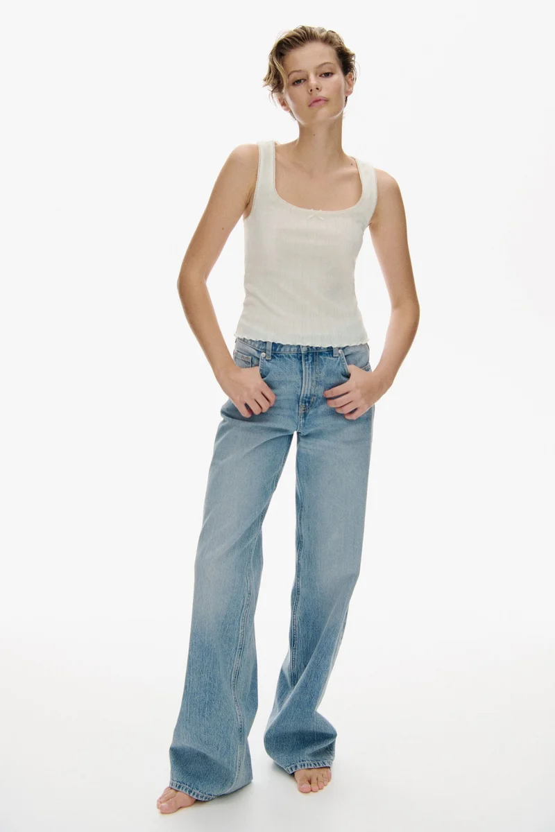 H&M Pointelle jersey vest top