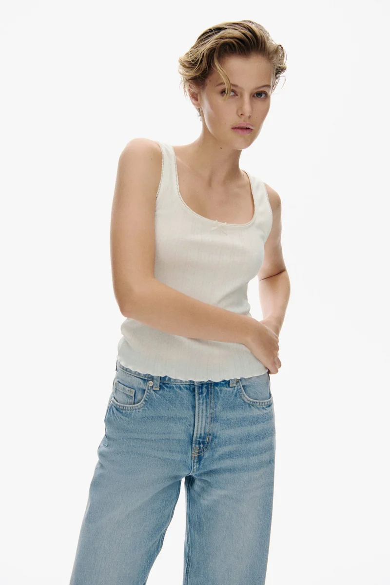 H&M Pointelle jersey vest top