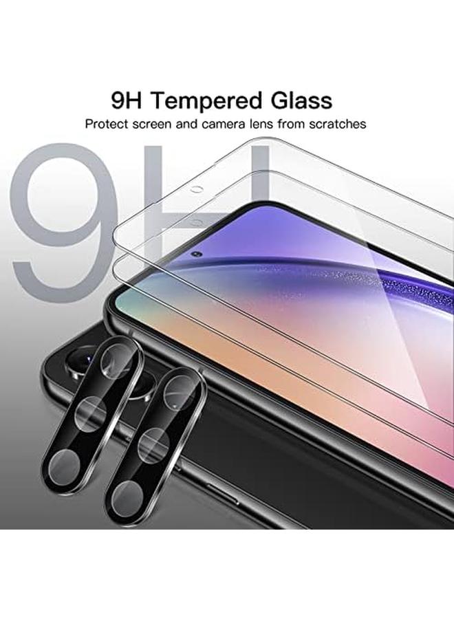 Jetech Screen Protector For Samsung Galaxy A54 5G 6.4 Inch With Camera Lens Protector, Tempered Glass Film, Hd Clear, 2 Pack Each - Image 3