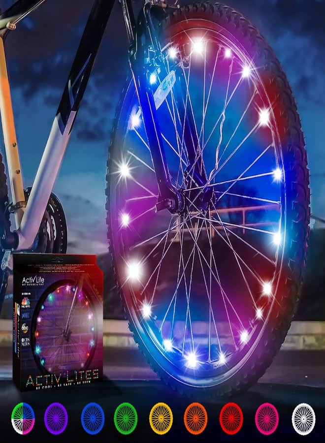Activ Life LED Bike Wheel Lights with Batteries Included, Get 100% Brighter and Visible from All Angles for Ultimate Safety & Style (1 Tire Pack, Galactic) - Image 1