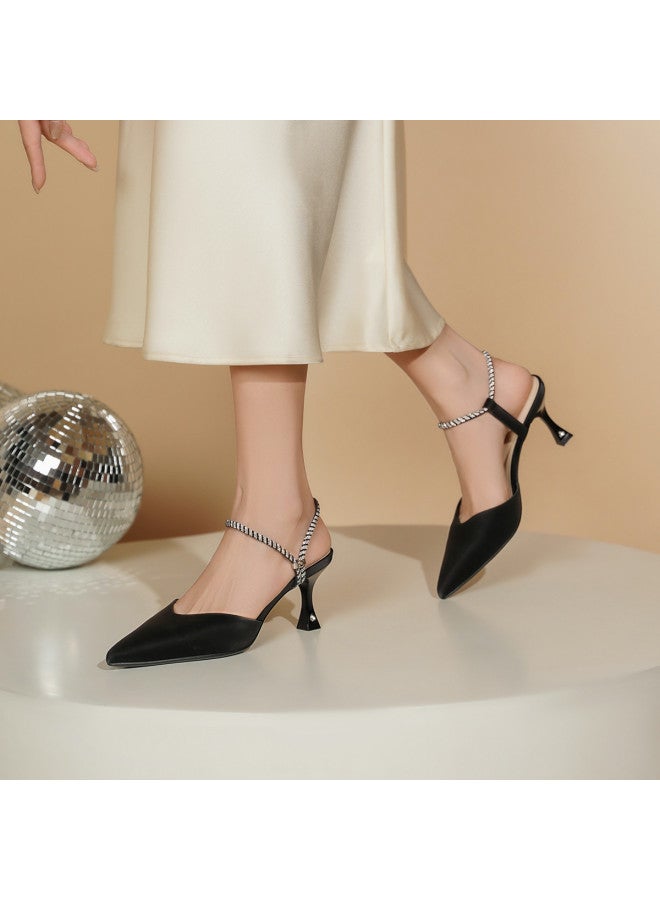 Josiny Pointed Toe Stiletto Heel Sandals, 2025 Summer New High Heel Party Single Strap Sandals For Women, Commuter Shoes - Image 4
