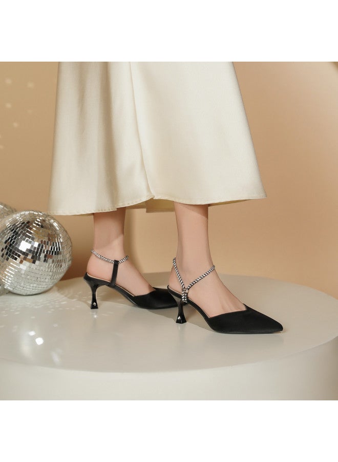 Josiny Pointed Toe Stiletto Heel Sandals, 2025 Summer New High Heel Party Single Strap Sandals For Women, Commuter Shoes - Image 5