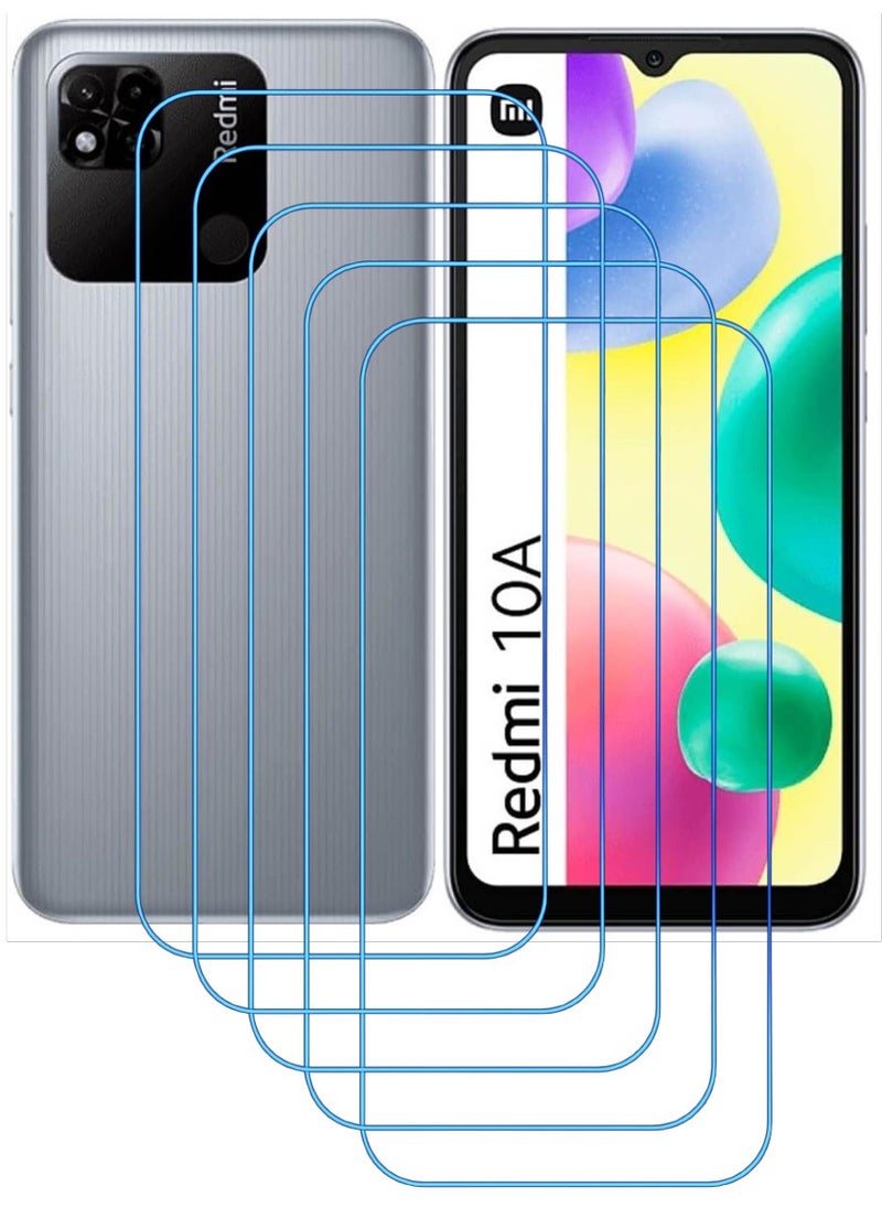 ACLIX 5 Pieces Antistatic ESD Dustproof Premium Quality High Definition Clear Tempered Glass Screen Protector Designed For Xiaomi Redmi 10A - Image 1