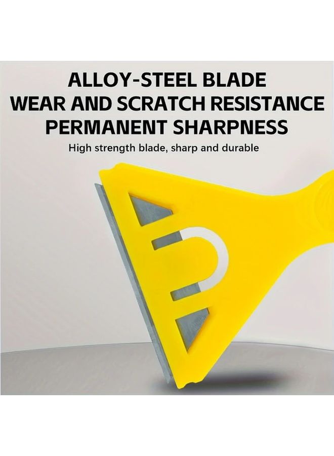 2 Pcs Yellow Gray Multi Purpose Metal Plastic Scraper Set Kitchen Tool Shovel - Image 3