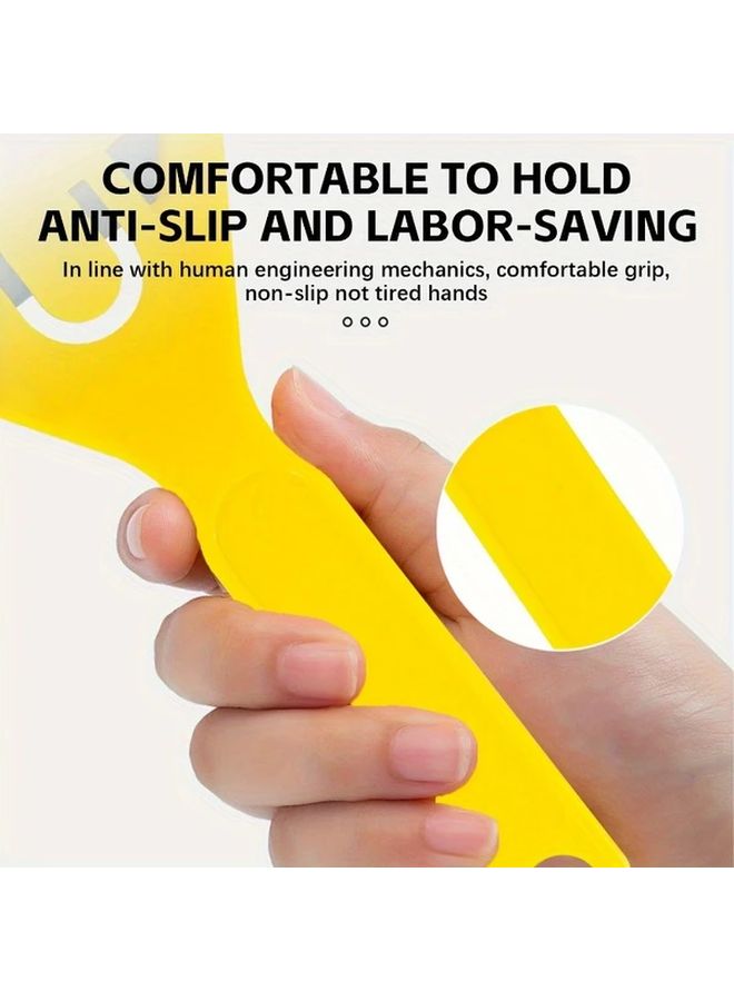 2 Pcs Yellow Gray Multi Purpose Metal Plastic Scraper Set Kitchen Tool Shovel - Image 5