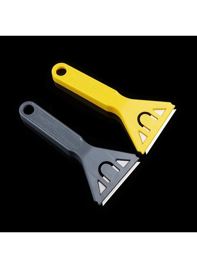 2 Pcs Yellow Gray Multi Purpose Metal Plastic Scraper Set Kitchen Tool Shovel - Image 4