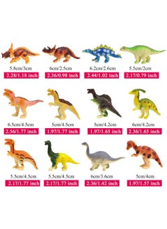 HAPTIME Plastic Assorted Mini Dinosaur Figures, Little Dinosaur Figurine, Small Dino Toy 1.5 Inch, Great For Dino Cake Topper, Easter Eggs Filler, Pack Of 12  - Image 4