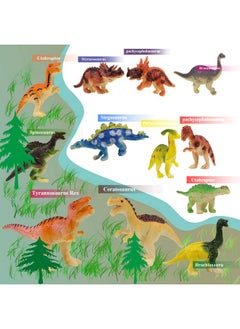 HAPTIME Plastic Assorted Mini Dinosaur Figures, Little Dinosaur Figurine, Small Dino Toy 1.5 Inch, Great For Dino Cake Topper, Easter Eggs Filler, Pack Of 12  - Image 3