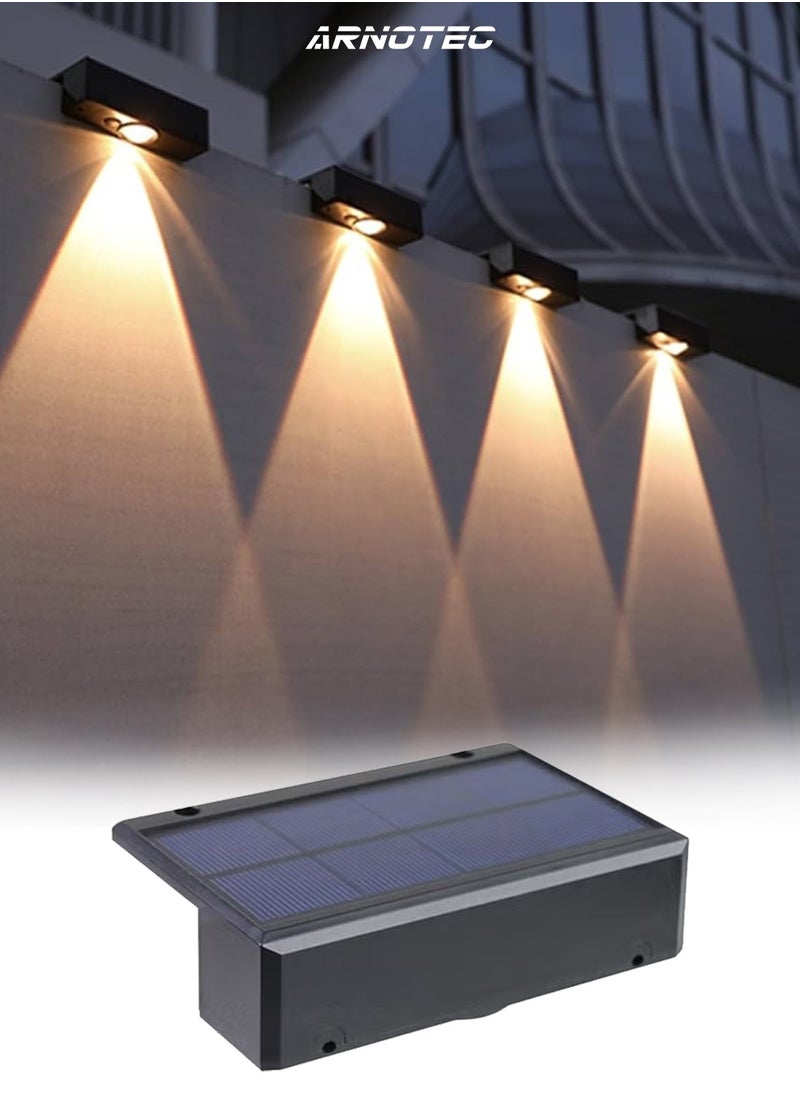 ARNOTEC Super bright solar wall lamp outdoor garden yard layout wall lamp home courtyard atmosphere lamp （warm light）1 Pack  - Image 1