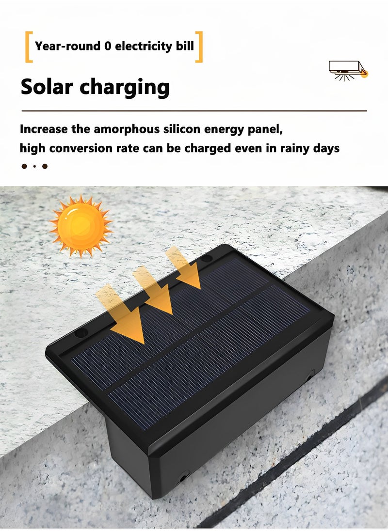 ARNOTEC Super bright solar wall lamp outdoor garden yard layout wall lamp home courtyard atmosphere lamp （warm light）1 Pack  - Image 3